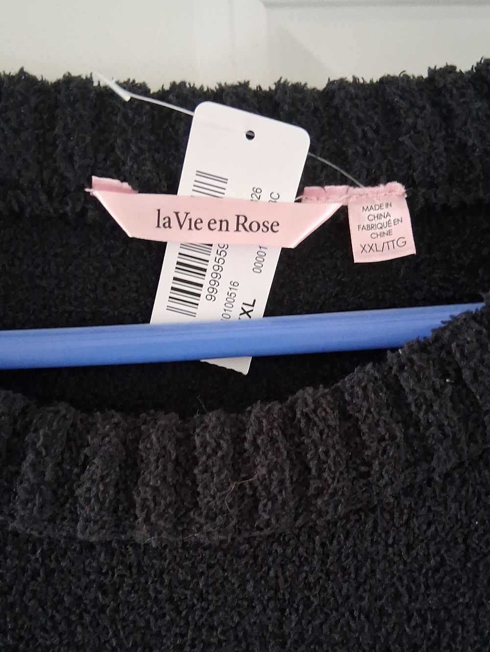 La Vie En Rose Black Crewneck Sweater with White Deer Motif - Picture 2 of 3